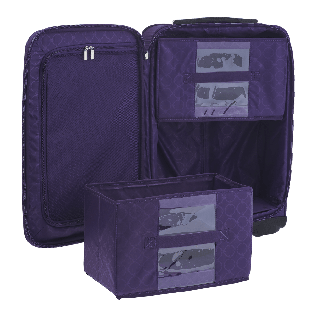 Joy mangano purple luggage new arrivals