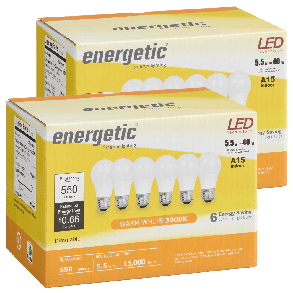 12-Pack - A15 5.5W Dimmable 3000K