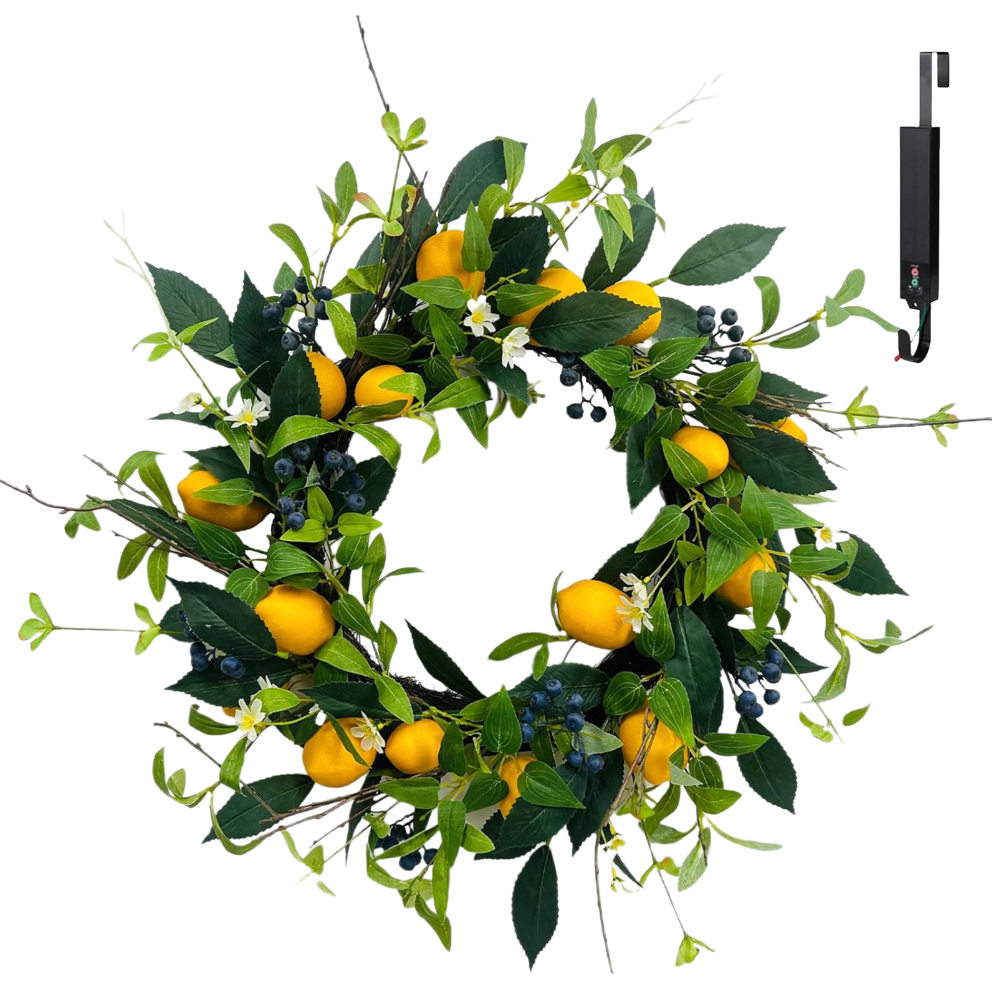 Yellow Lemon with Blueberries