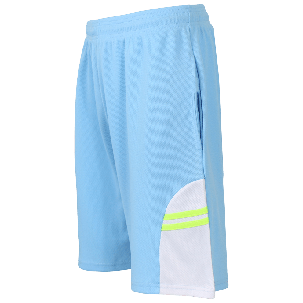 Light Blue with Neon Yellow Stripe