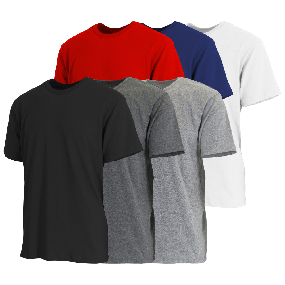 Black-Red-Charcoal-White-Heather Grey-Navy