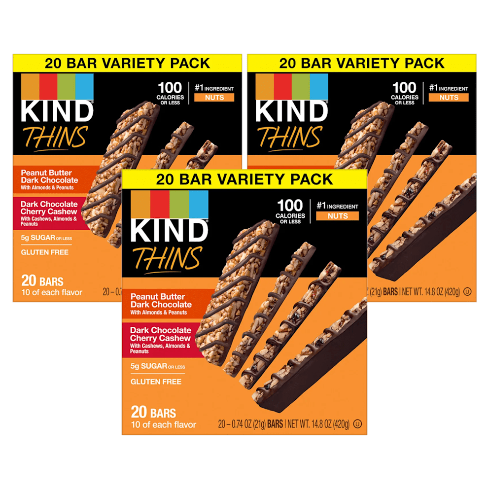 60CT Thins Bars Variety