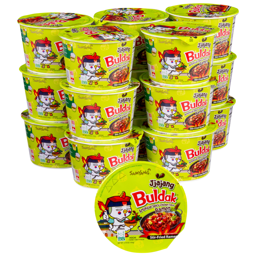 16-Pack, Hot Chicken Ramen Jjajang Flavor (Big Bowl)