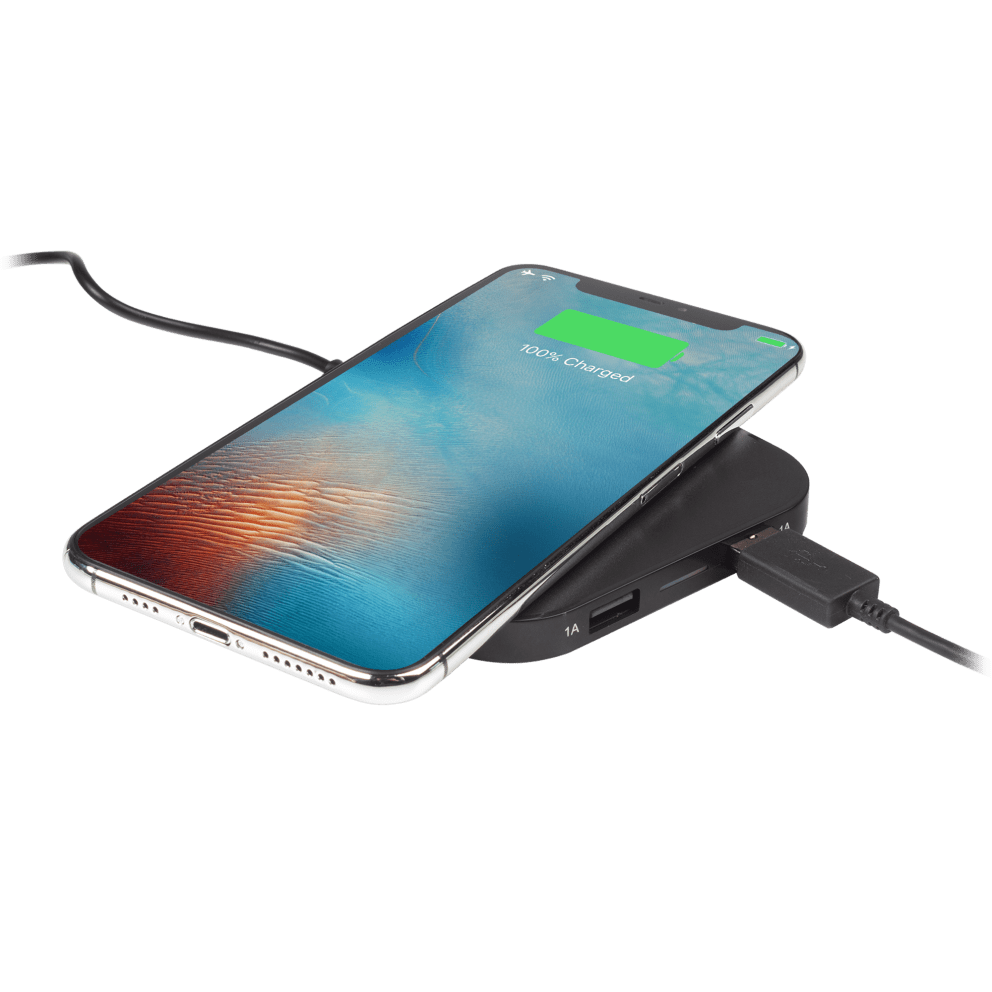Includes two USB-A ports for charging additional devices