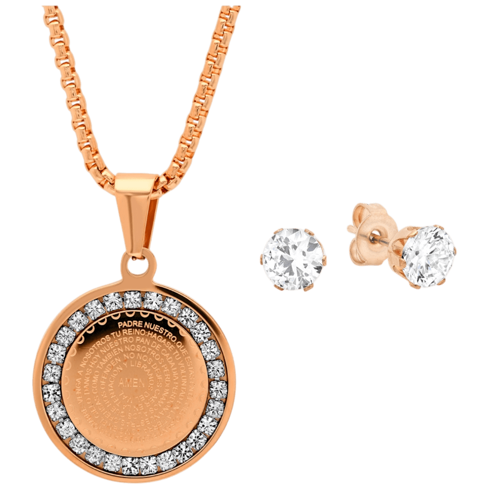 18K Rose Gold Plated Padre Nuestro