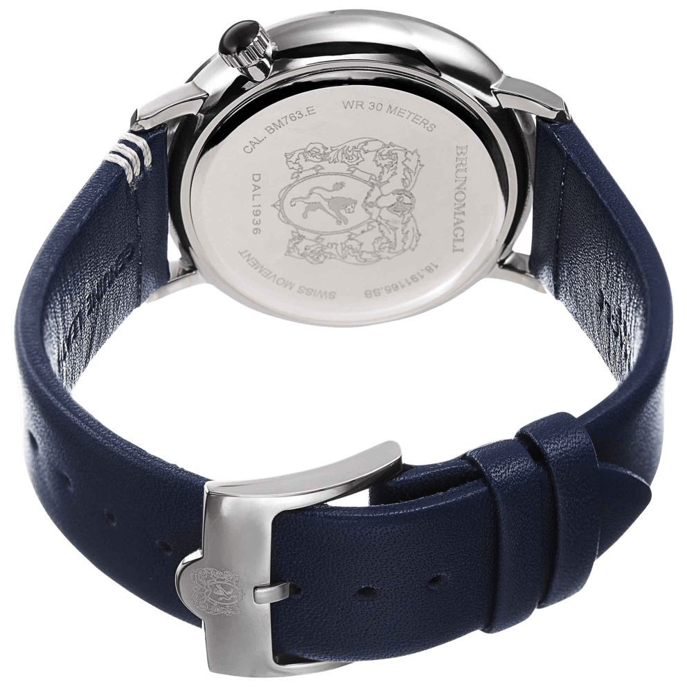 Silver Case w/ Grey Dial on Blue Strap