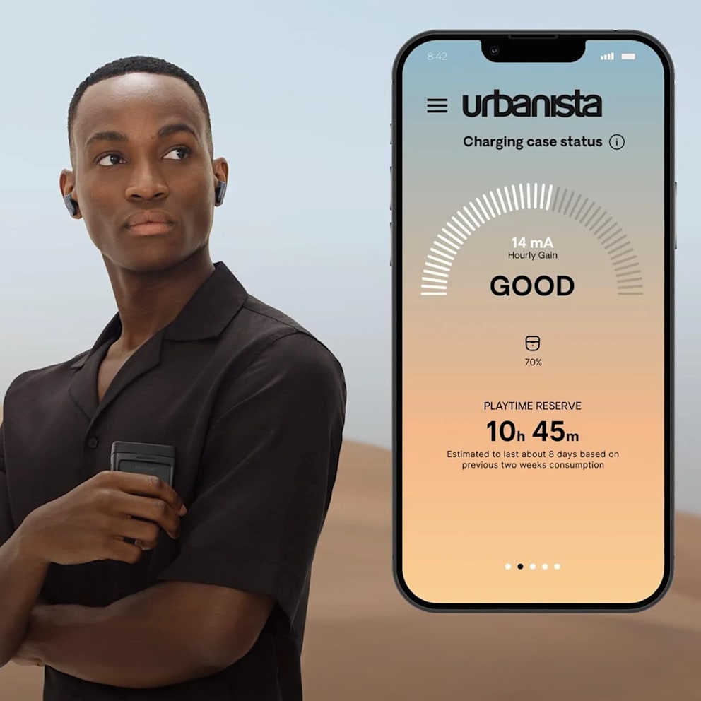 Manage power and sound with the Urbanista app.