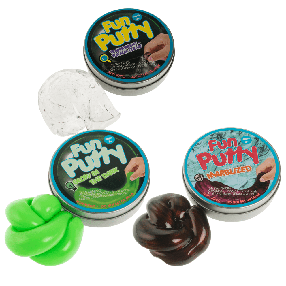 You get 3 tins of Fun Putty