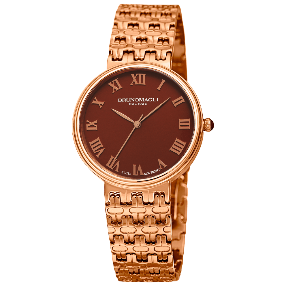 Rose Gold with Brown