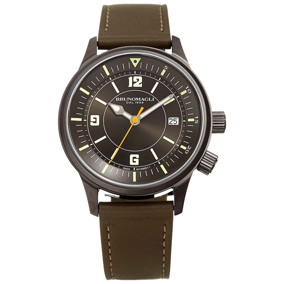 Gunmetal Case w/ Gun Dial on Green Strap