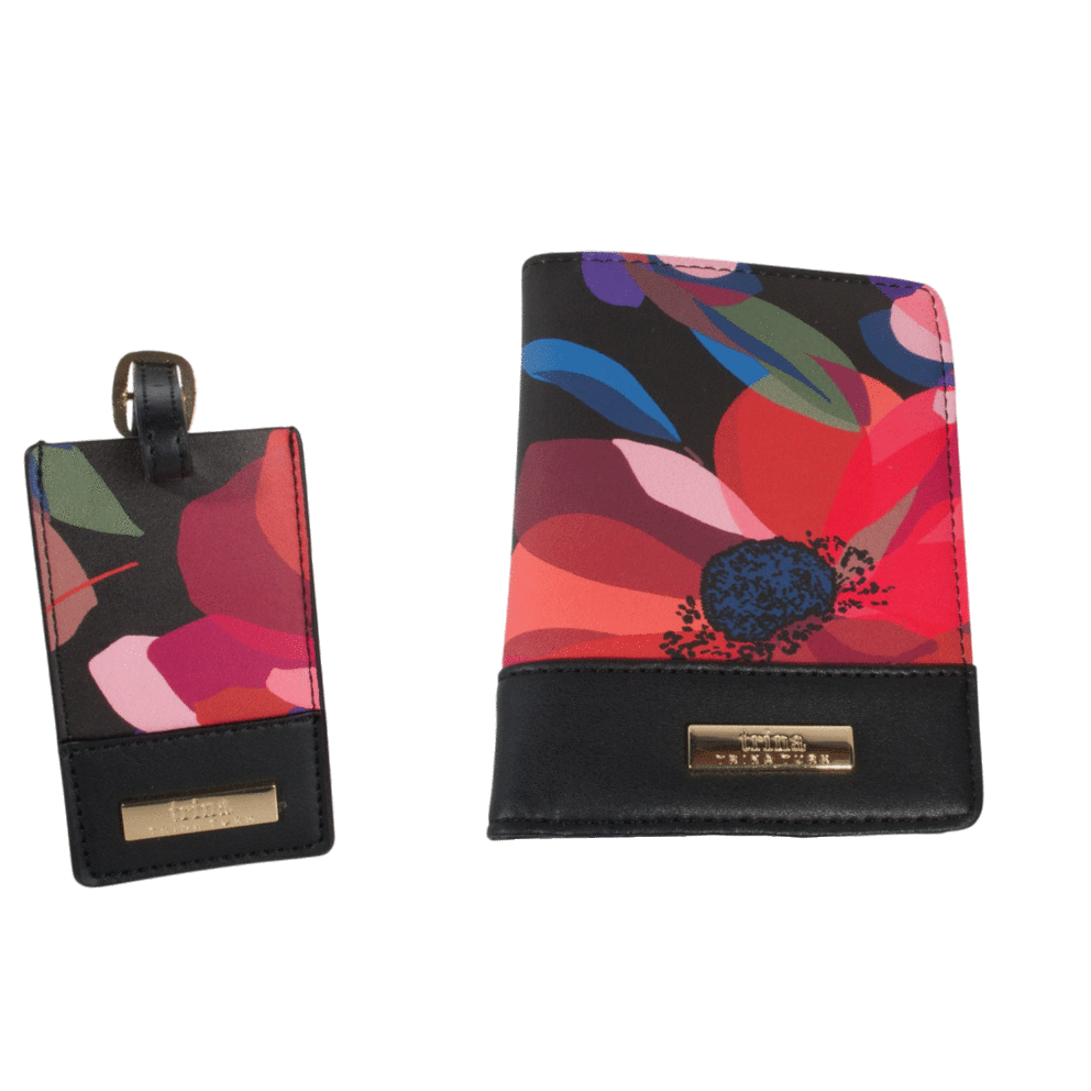 All Options Include: Floral Pattern Passport Holder & Luggage Tag