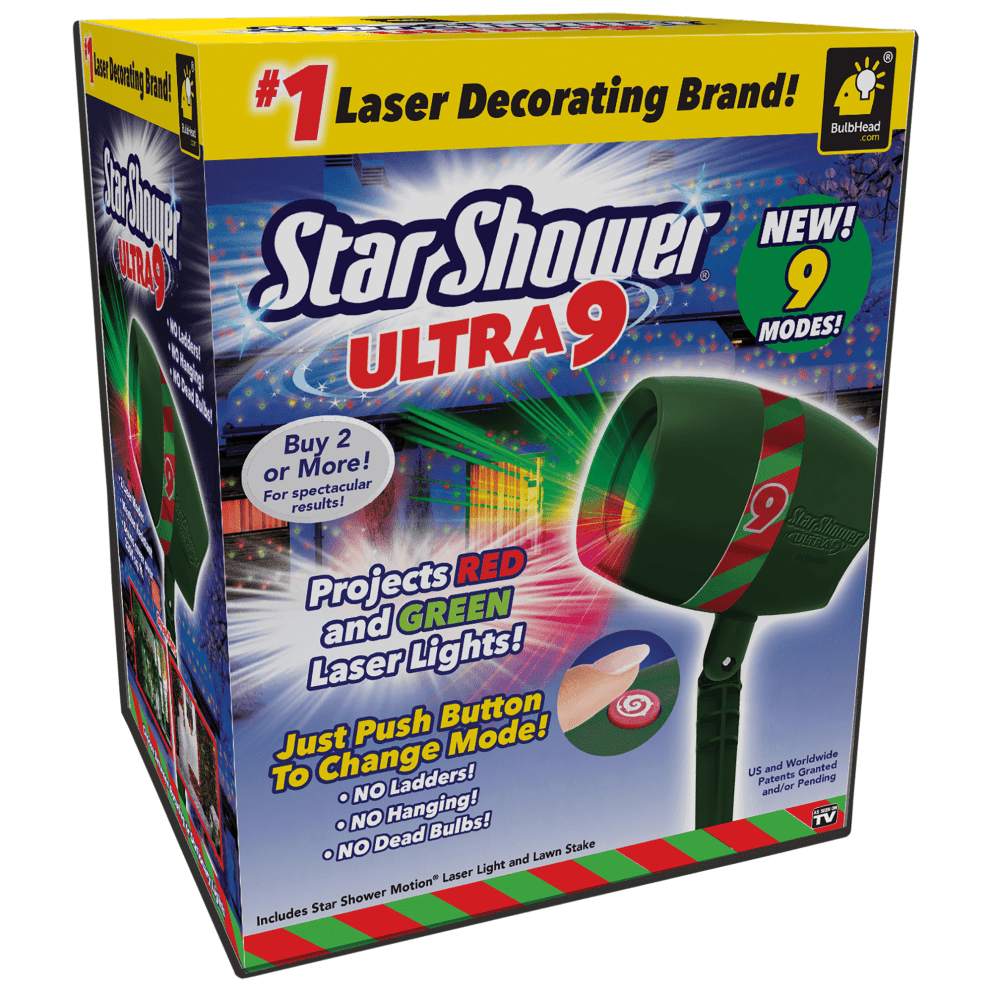 MorningSave Star Shower Ultra Motion Laser Light Projector As Seen on TV