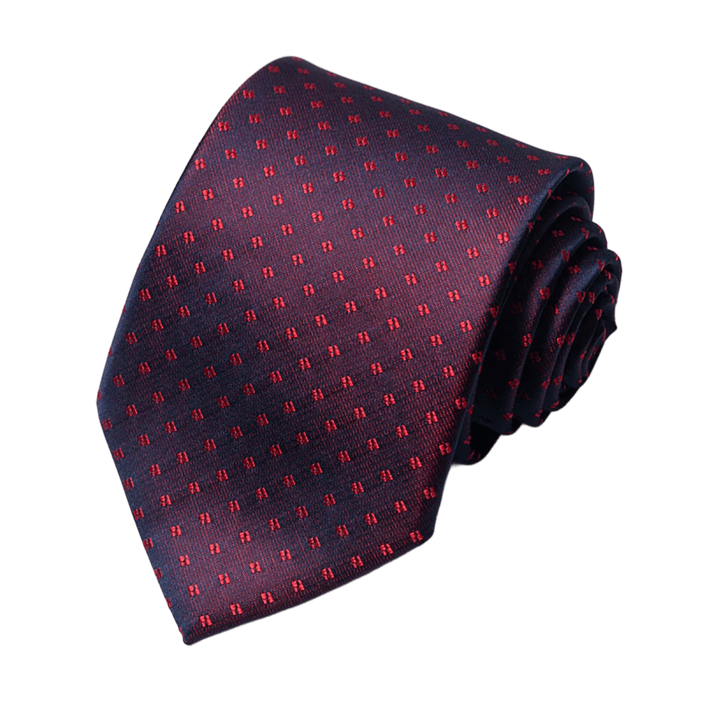 Deep Navy / Crimson Dots