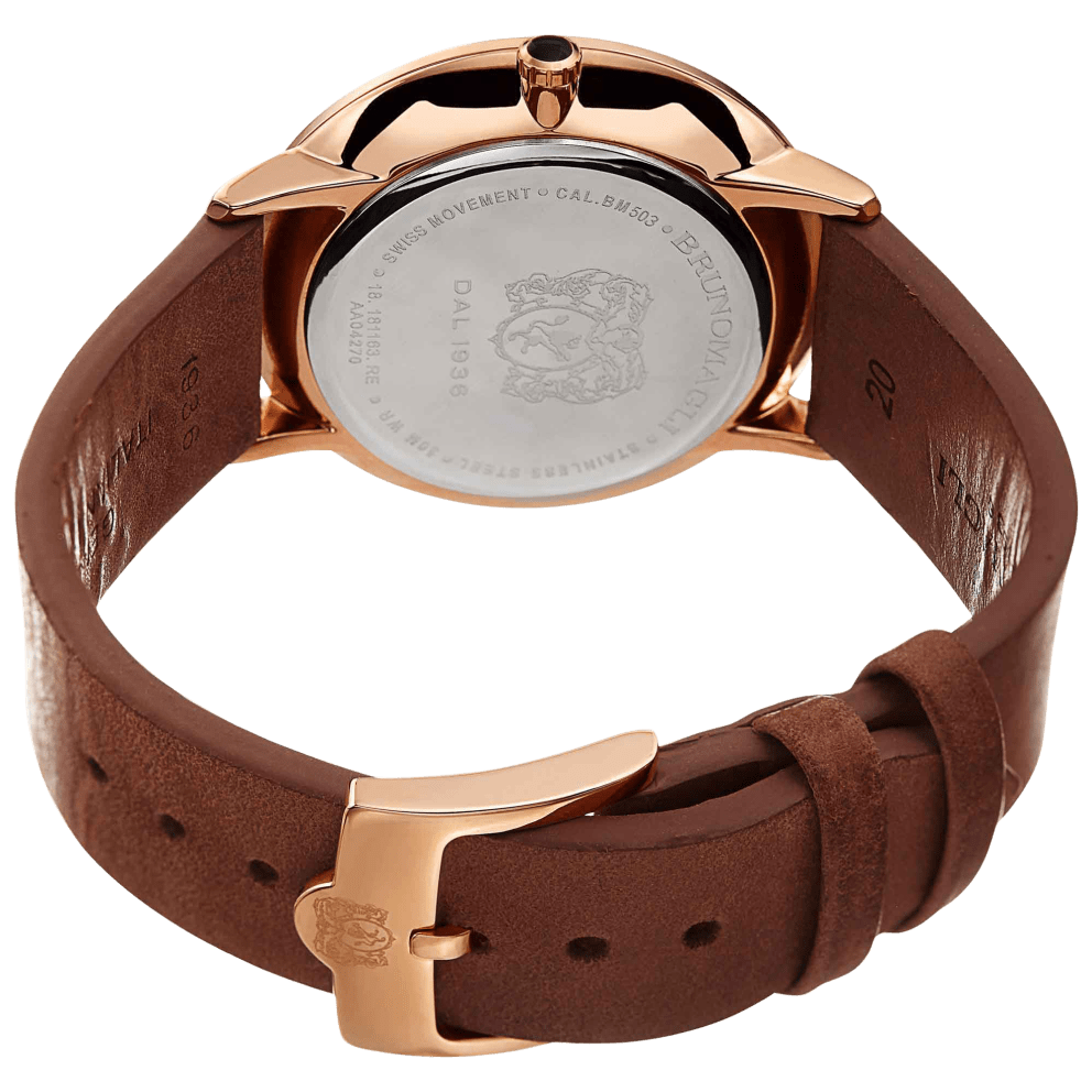 Rose Gold Case w/ Dark Brown Strap and Dark Brown Dial