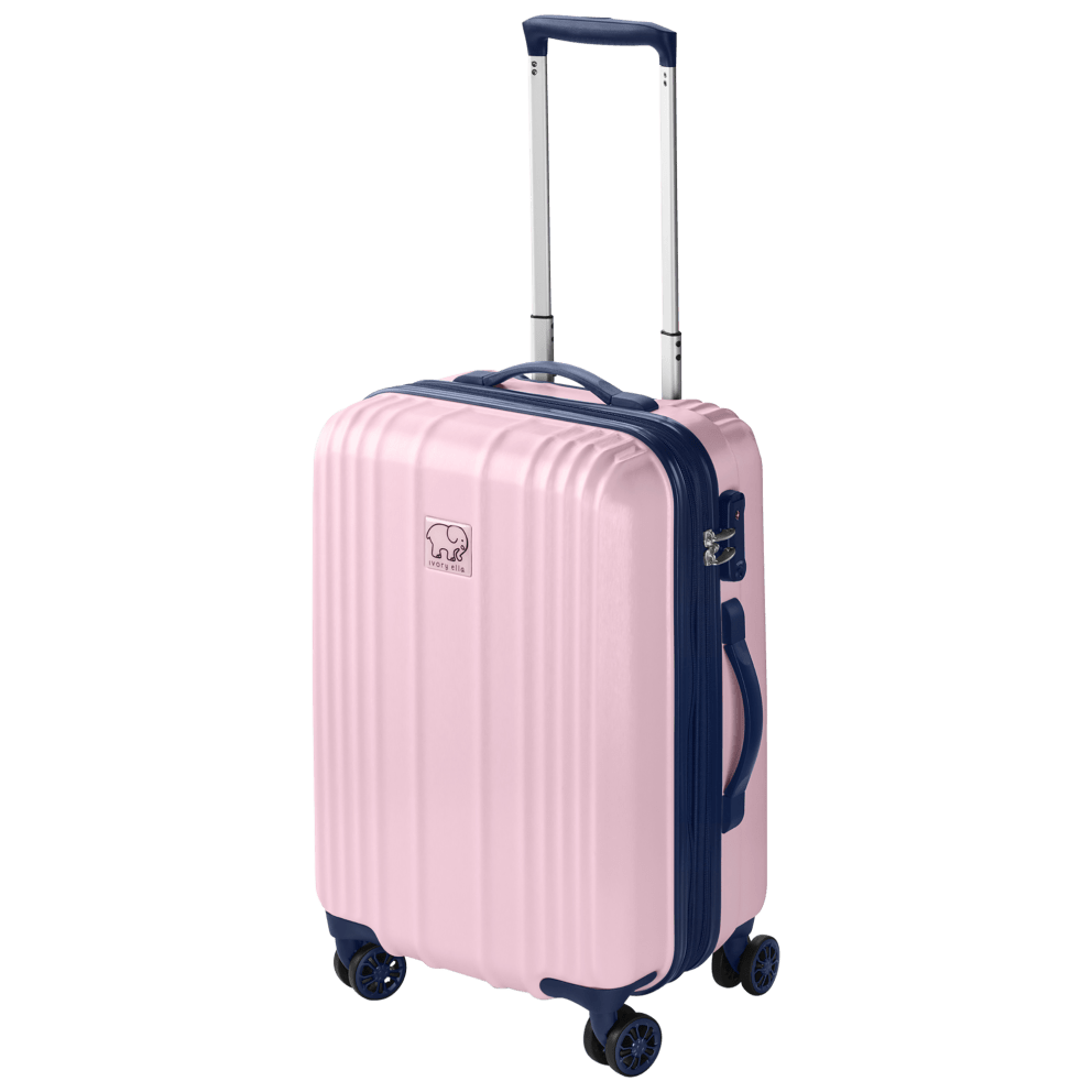 MorningSave Ivory Ella by Conair 6 Piece Pink Spinner Travel Set