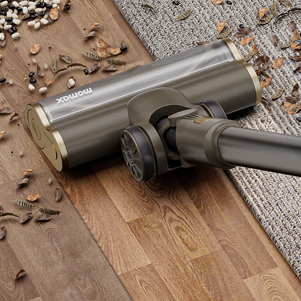 Powerful suction cleans both carpets and hard floors