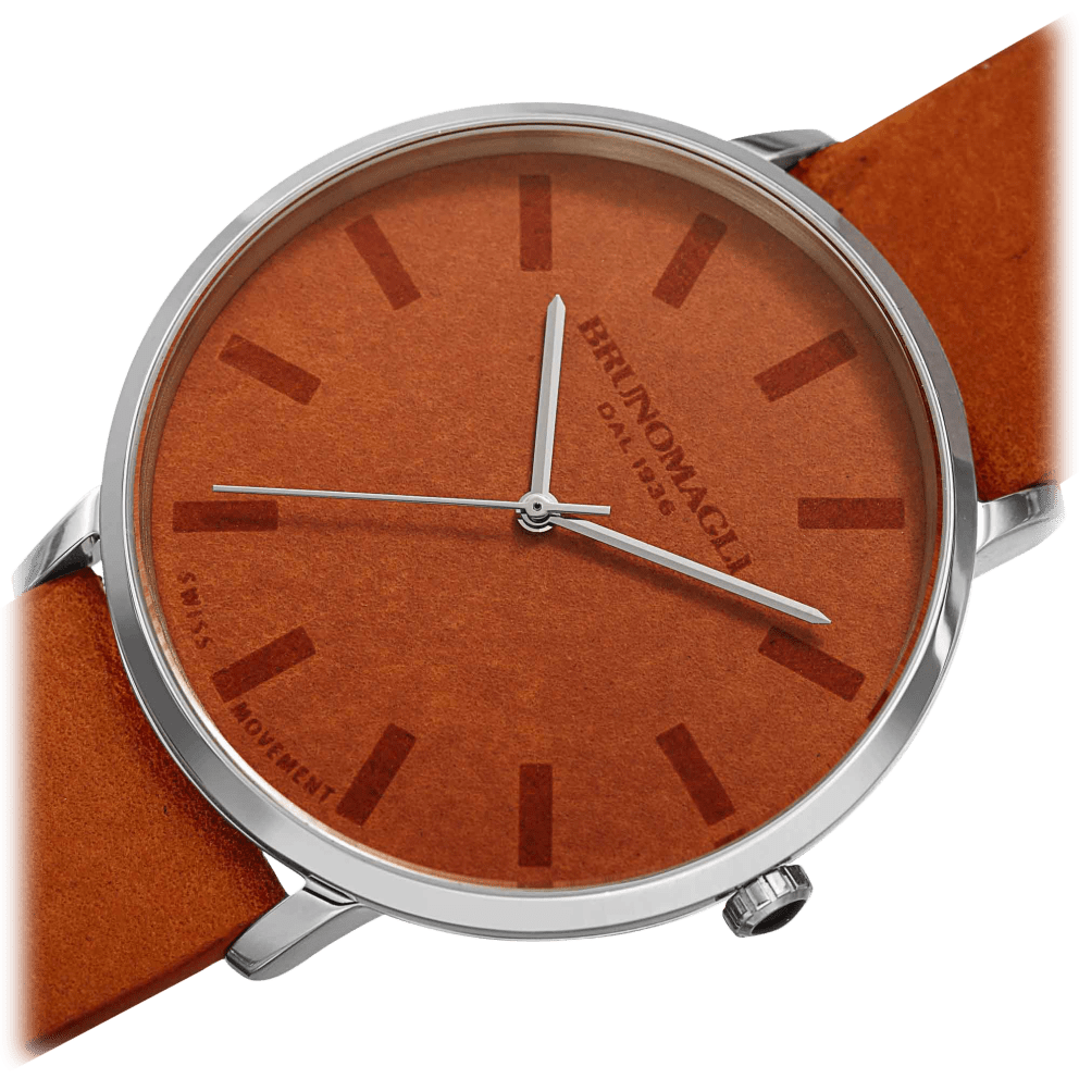 Silver Case w/ Tan Strap and Tan Dial