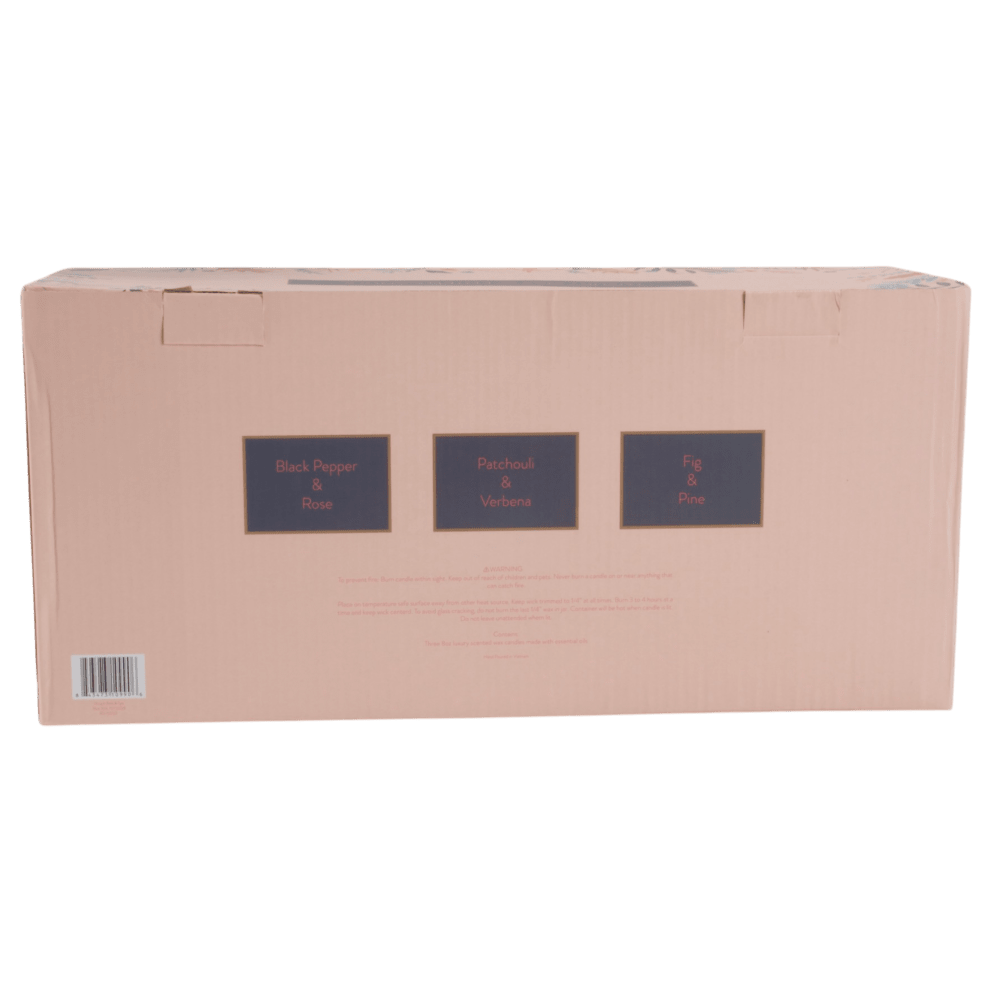 Black Pepper & Rose, Patchouli & Verbena, Fig & Pine