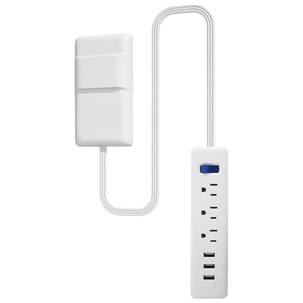 White/3-Outlet + 3-USB