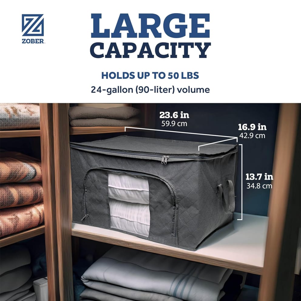 Versatile size for storing clothing, bedding, and more