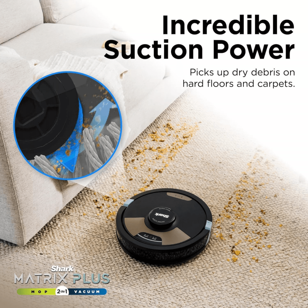 Powerful suction lifts dirt and debris from carpets and hard floors with ease.