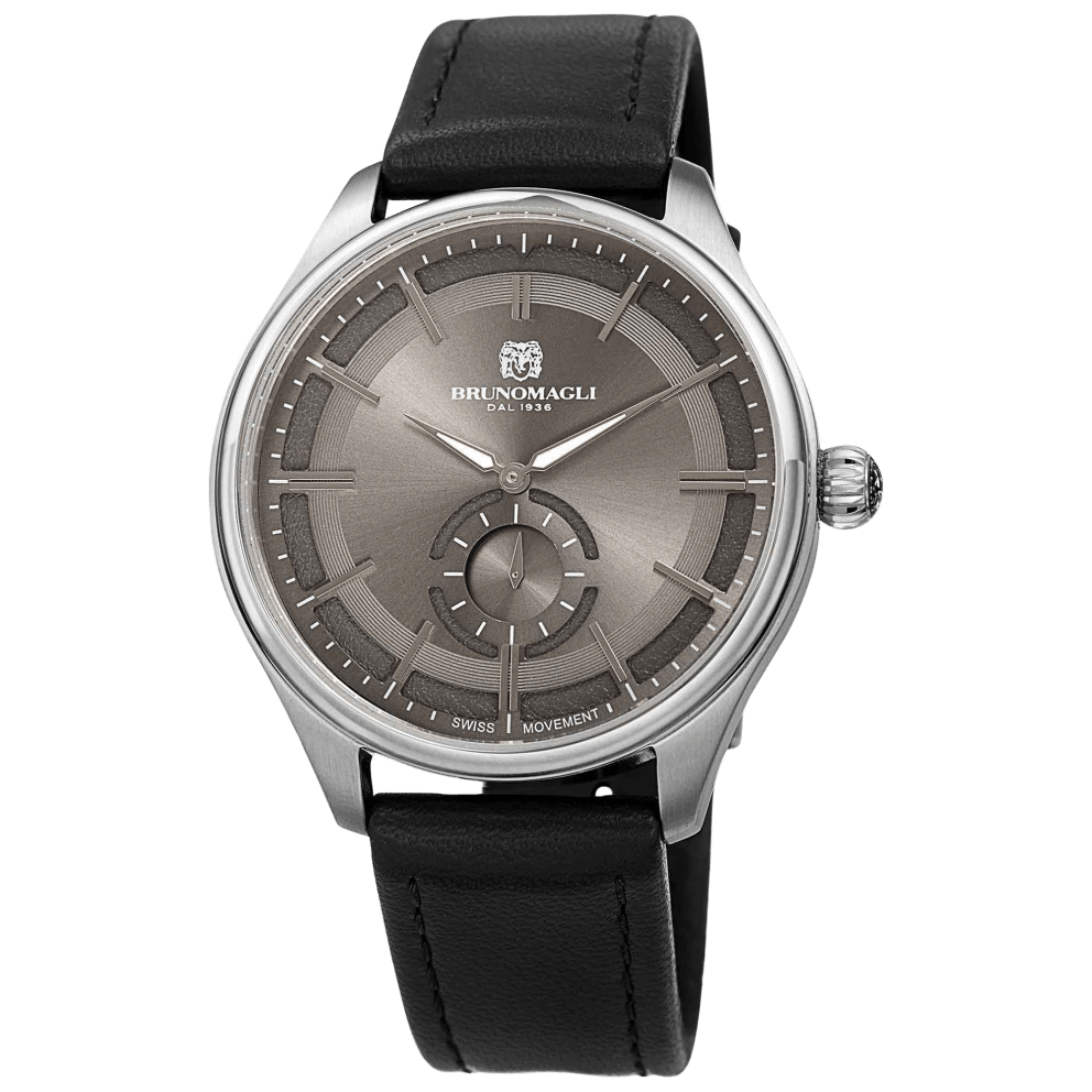 Silver Tone, Grey Dial w/ Black Strap
