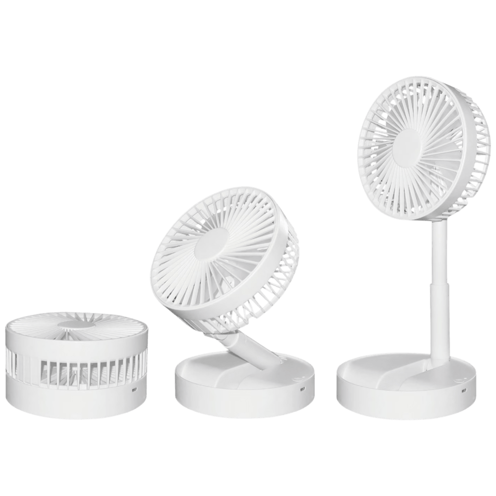 Adjustable design lets you tilt or extend for the perfect breeze anywhere.