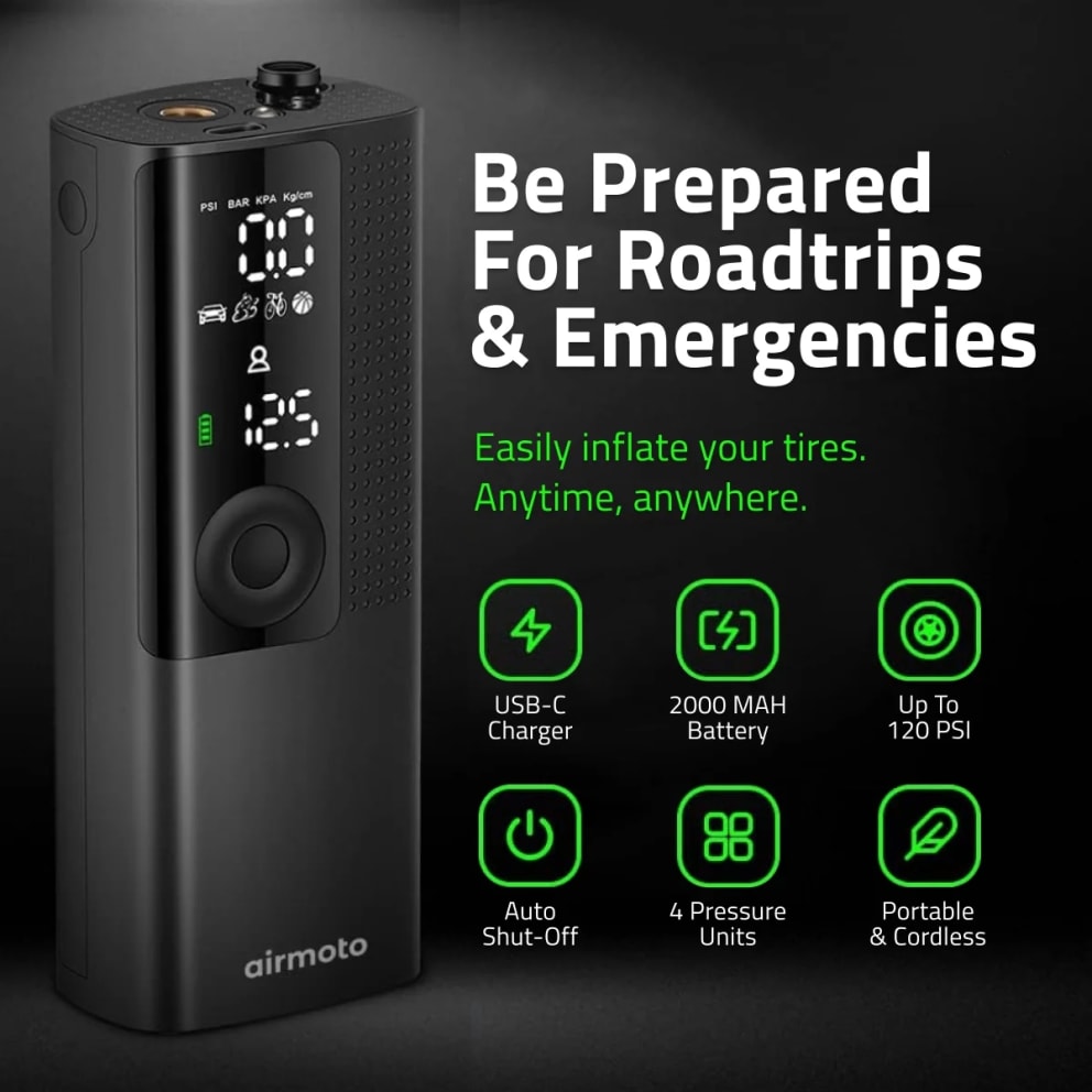 Convenient USB-C charging with a 2000mAh battery