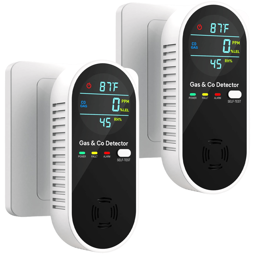 Two detectors included to help monitor multiple areas of your home