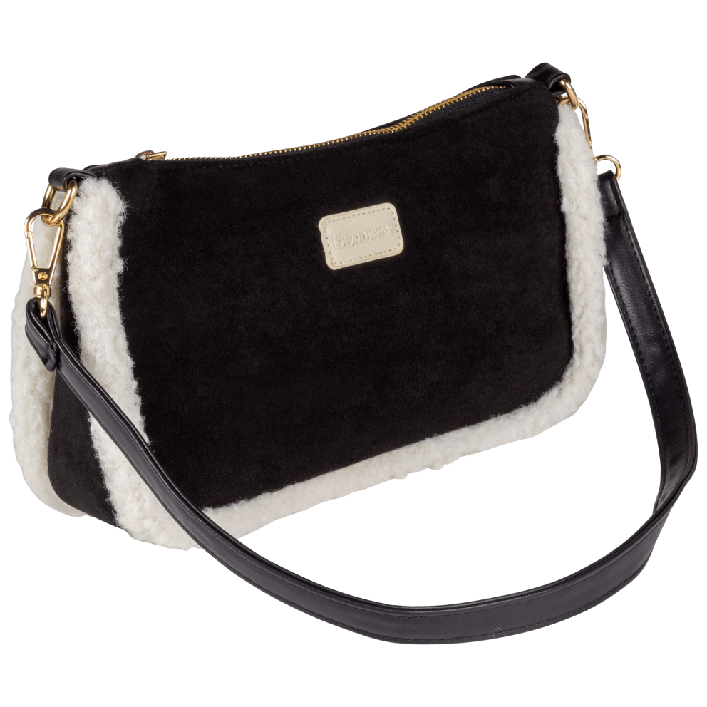 Faux Suede with Faux Shearling Trim - Blush