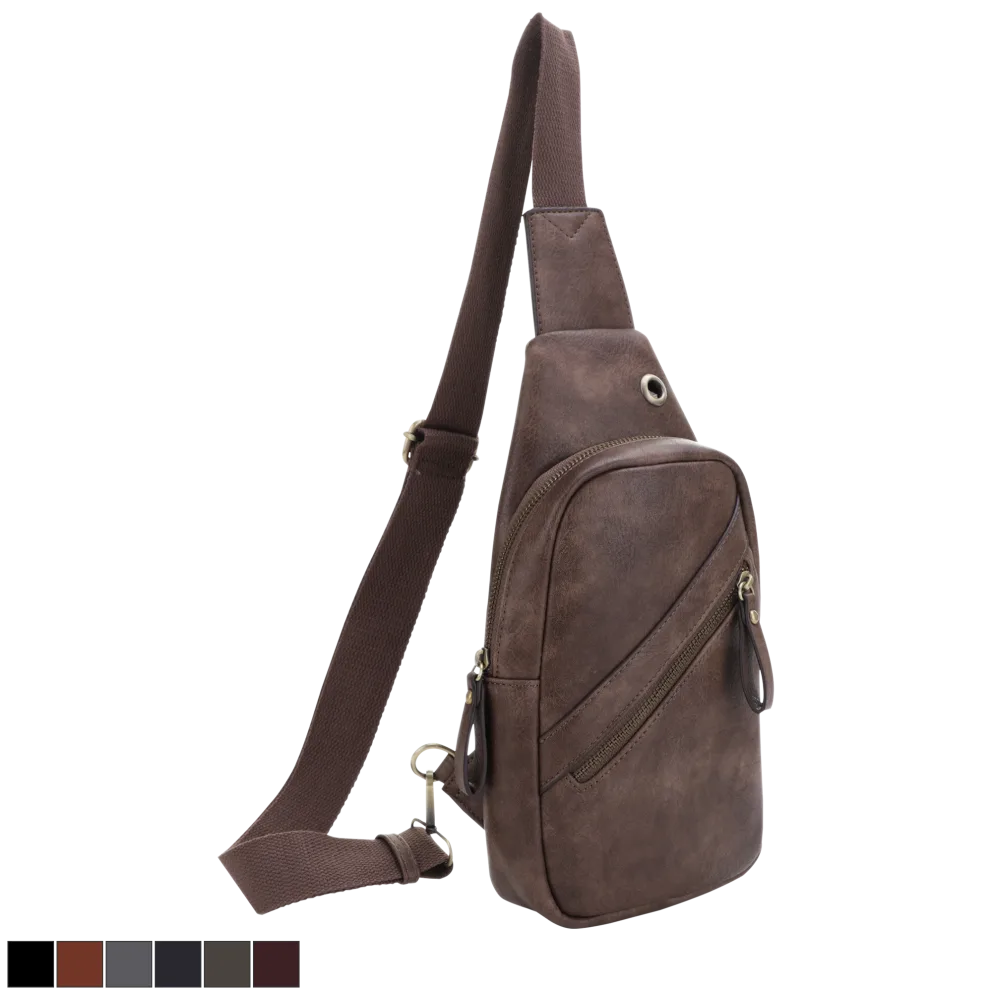 Malibu Skye Lynnelle Sling Bag with Front Zipper Pocket