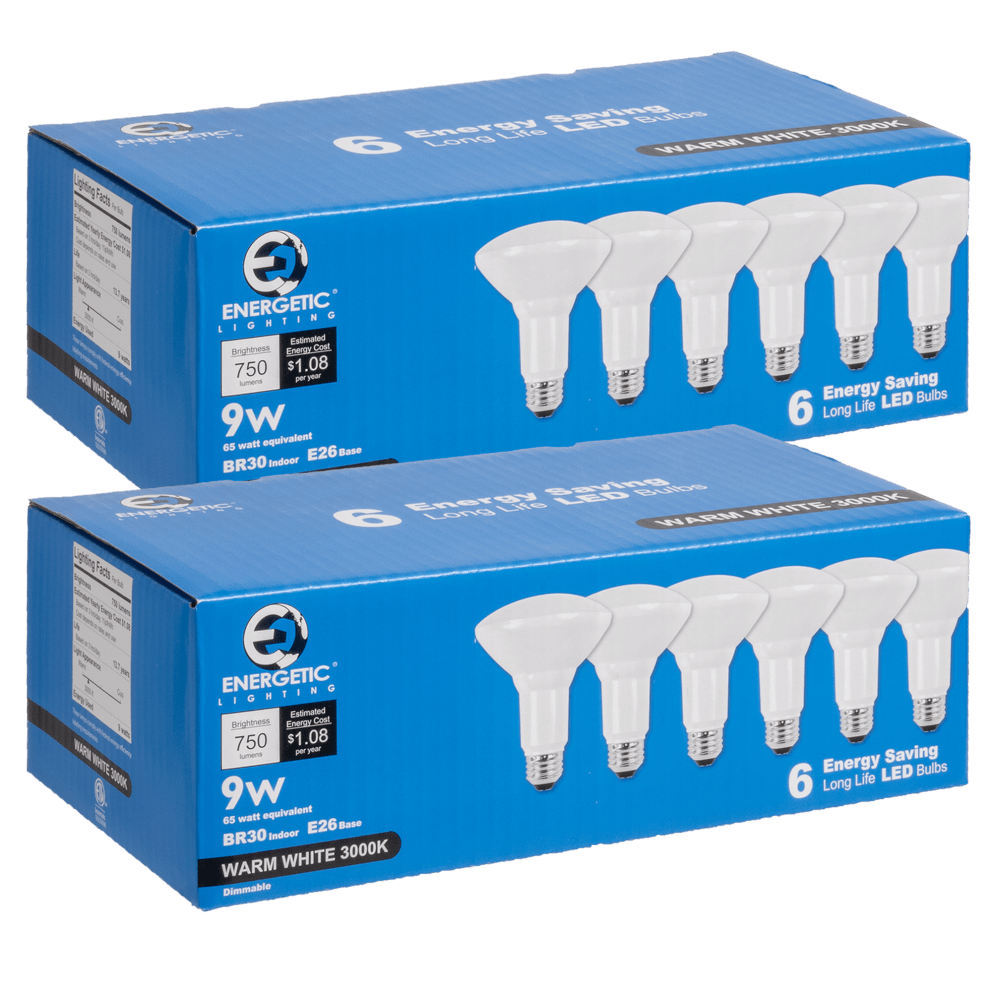 12-Pack - BR30 8.5W Dimmable 3000K