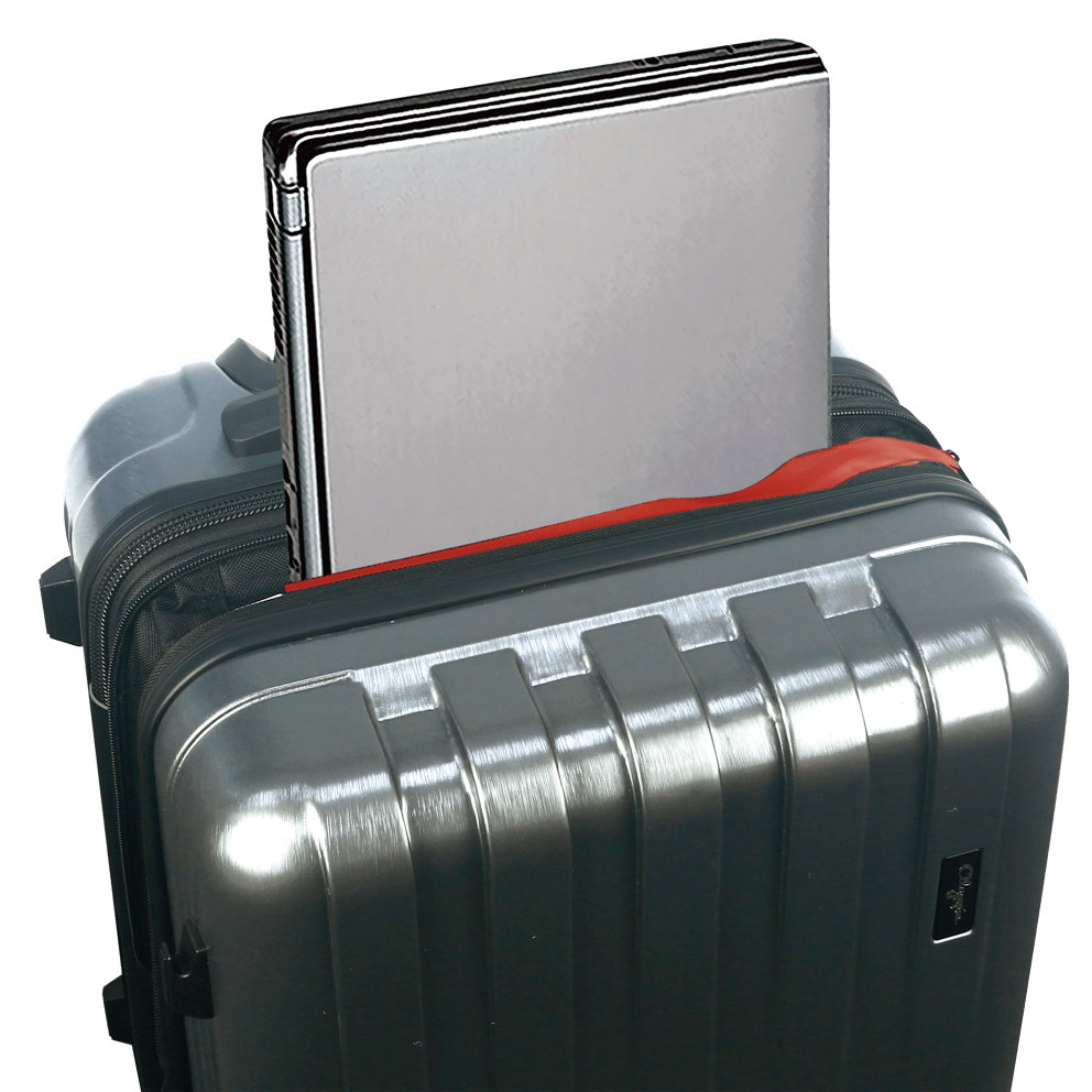 Hidden compartment in Carry-On for devices or wallets