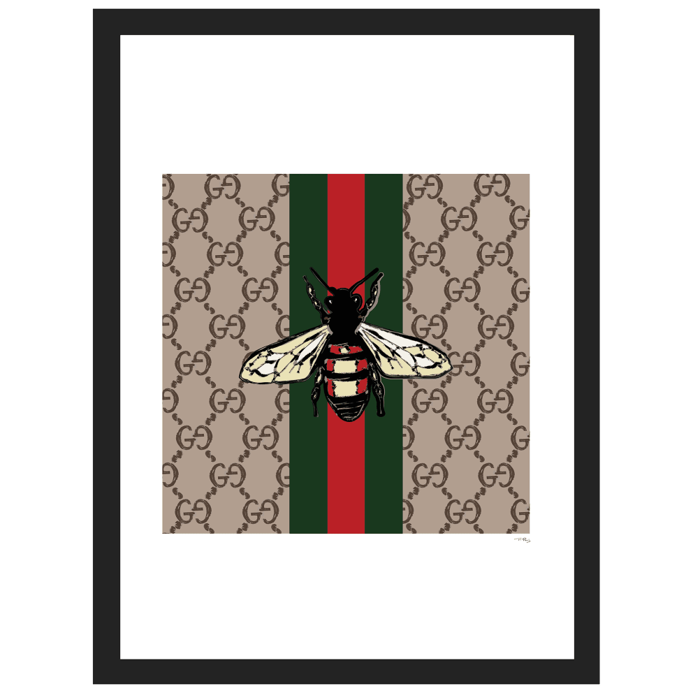 Fairchild Paris Gucci Classic Bee 14 x 18 Framed Print MorningSave