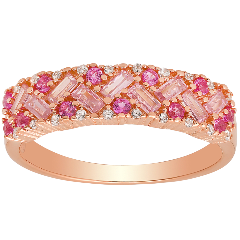Pink Ombre 14k Rose Gold Plated