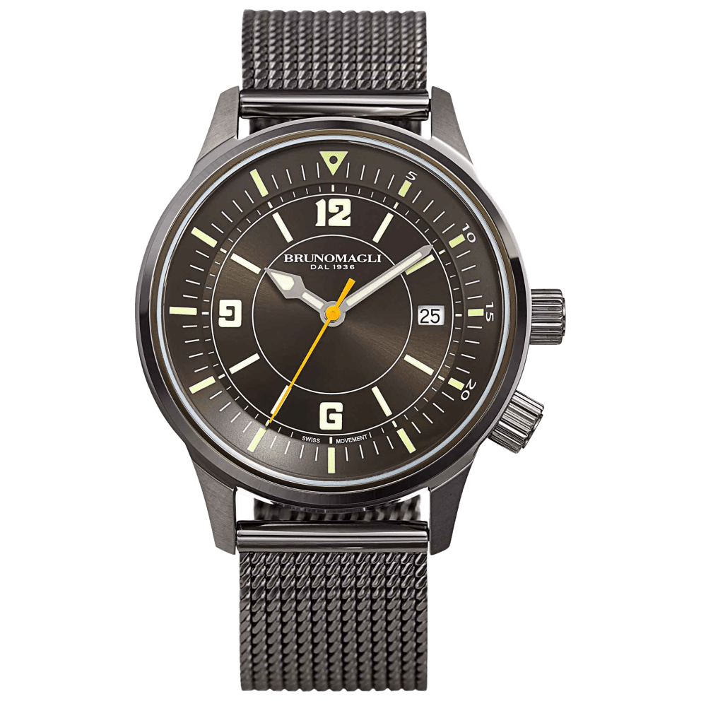 Gunmetal Case w/ Green Dial on Gunmetal Bracelet