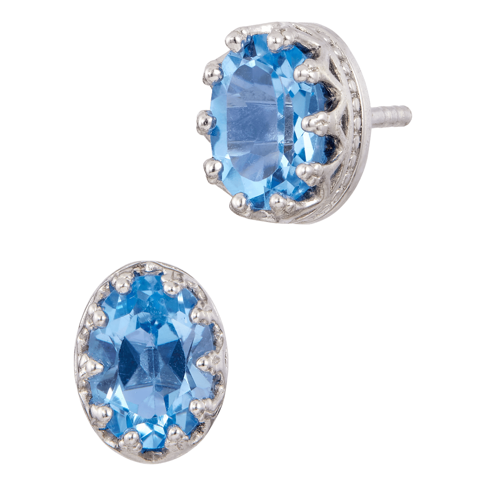 Swiss Blue Topaz - Earrings