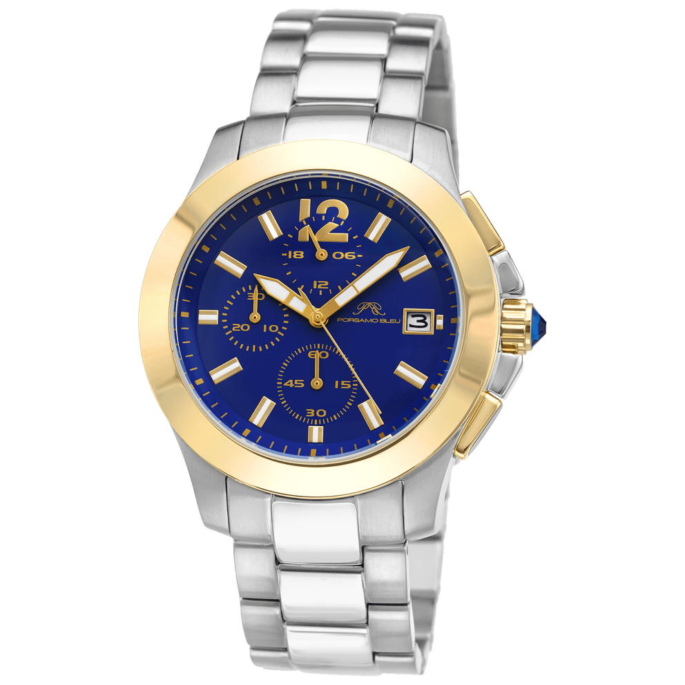 Silver/Gold with Blue