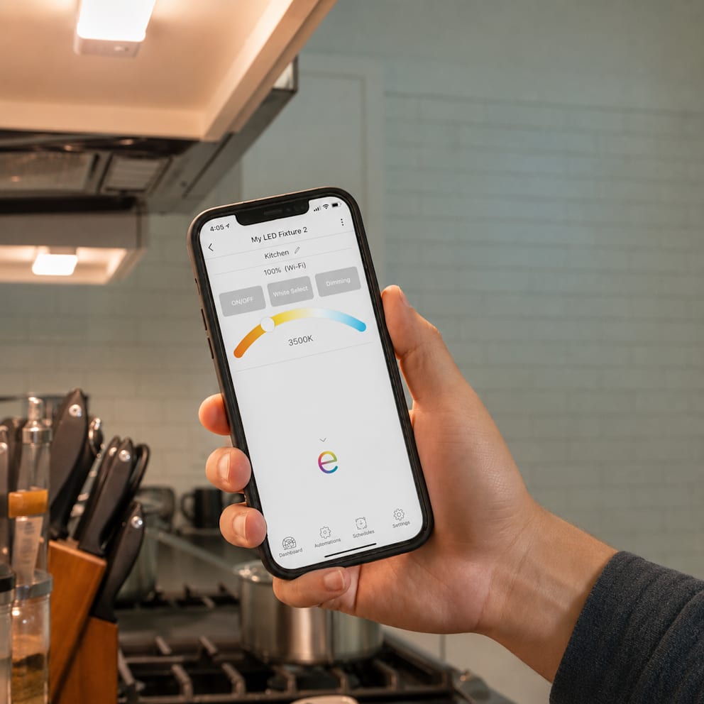 Smart Wi-Fi connectivity puts lighting control at your fingertips.