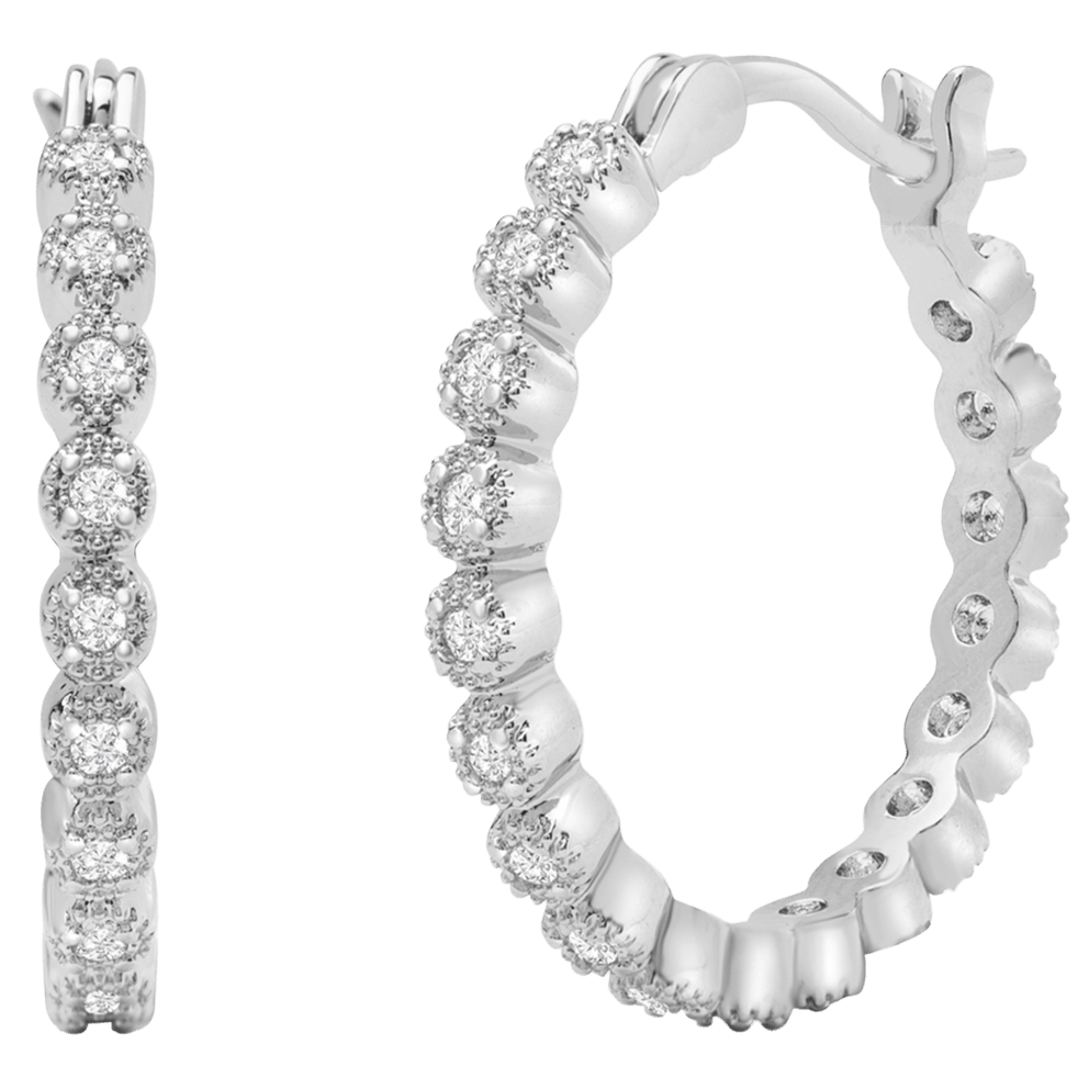 Double Sparkle Hoops (3/4")