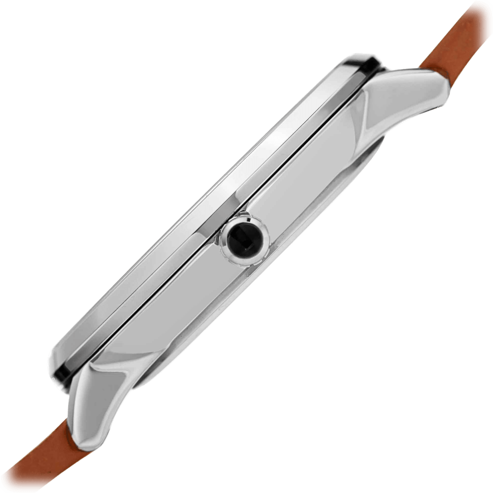 Silver Case w/ Tan Strap and Tan Dial