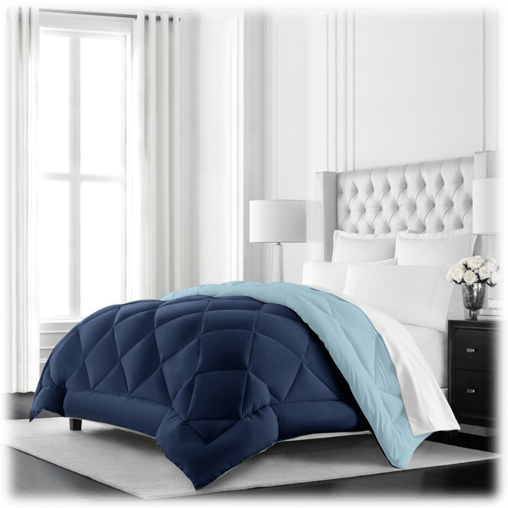Navy/Sky Blue in Queen/Full size