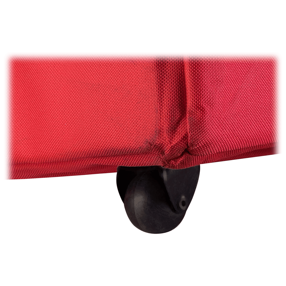 Smooth-rolling wheels are attached to the bag, enabling you to roll it around as you fill it up or decorate the house.