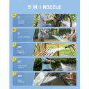Adjustable 5-in-1 nozzle for versatile cleaning