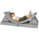 Transforms into bouncy mats, race tracks, chill zones and more!