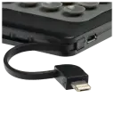 Built-in 2-in-1 Lightning (Apple) / Micro-USB Charging Cable