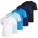 Set 6: White, Light Blue, Blue, Navy, Black