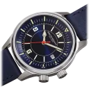 Silver Case w/ Blue Dial on Blue Strap