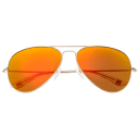Silver/Red-Orange