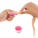Make pretend casts with 3 tubs of dough and molds